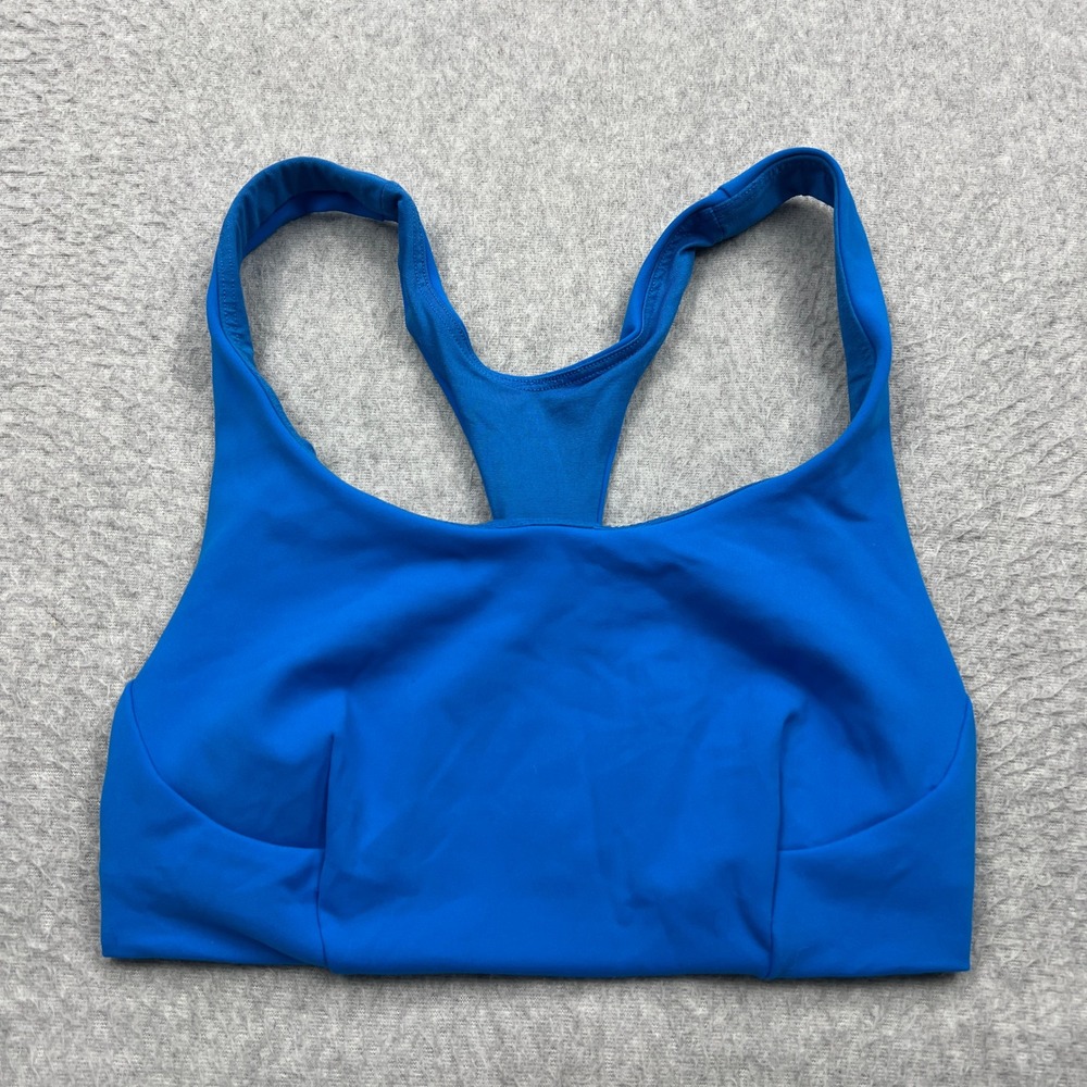 Lululemon Wunder Train Bra Women's 4 Blue Everlux Medium Support C/D Cup W2DAOS